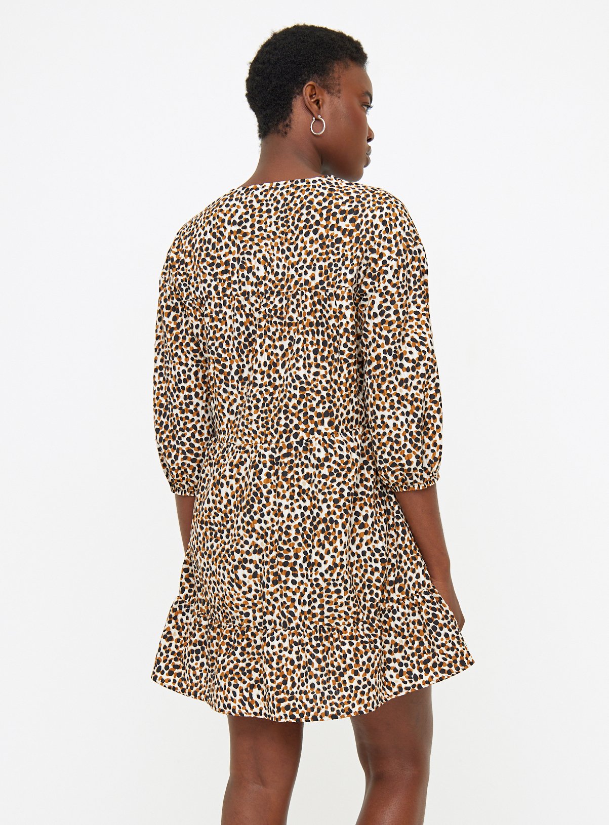 Animal Spot Print Tiered Dress 12 - Image 4 thumbnail